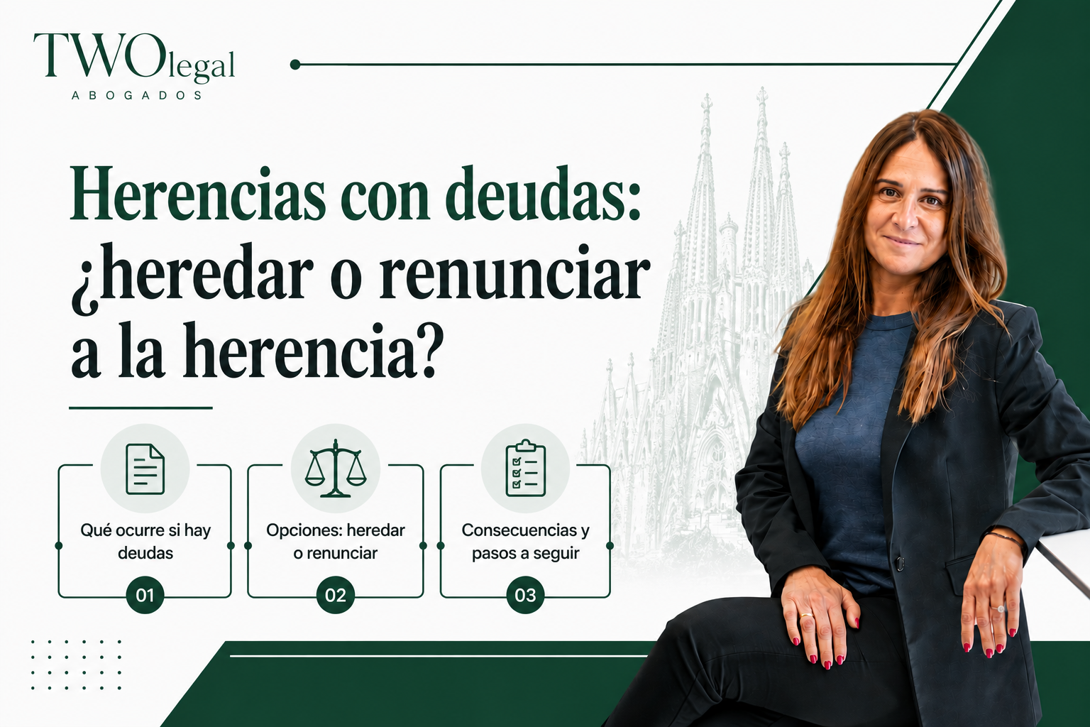 Documentos relacionados con una herencia y asesoramiento legal sobre deudas y sucesiones.